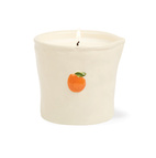 Bistro 8oz/226g Orange Embossed Ceramic Candle - Citrus Spritz