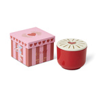 Doftljus Charmed Heart 226 g - Rött glas med lock i keramik med hjärta  - Wild Fig & Rose