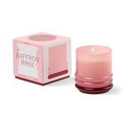 Doftljus Stacked i 2 färgat glas- Rosa/ Rött - Saffron Rose
