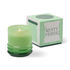 Doftljus Stacked i 2 färgat glas-  Klargrönt/ mörkgrönt - Minty Verde