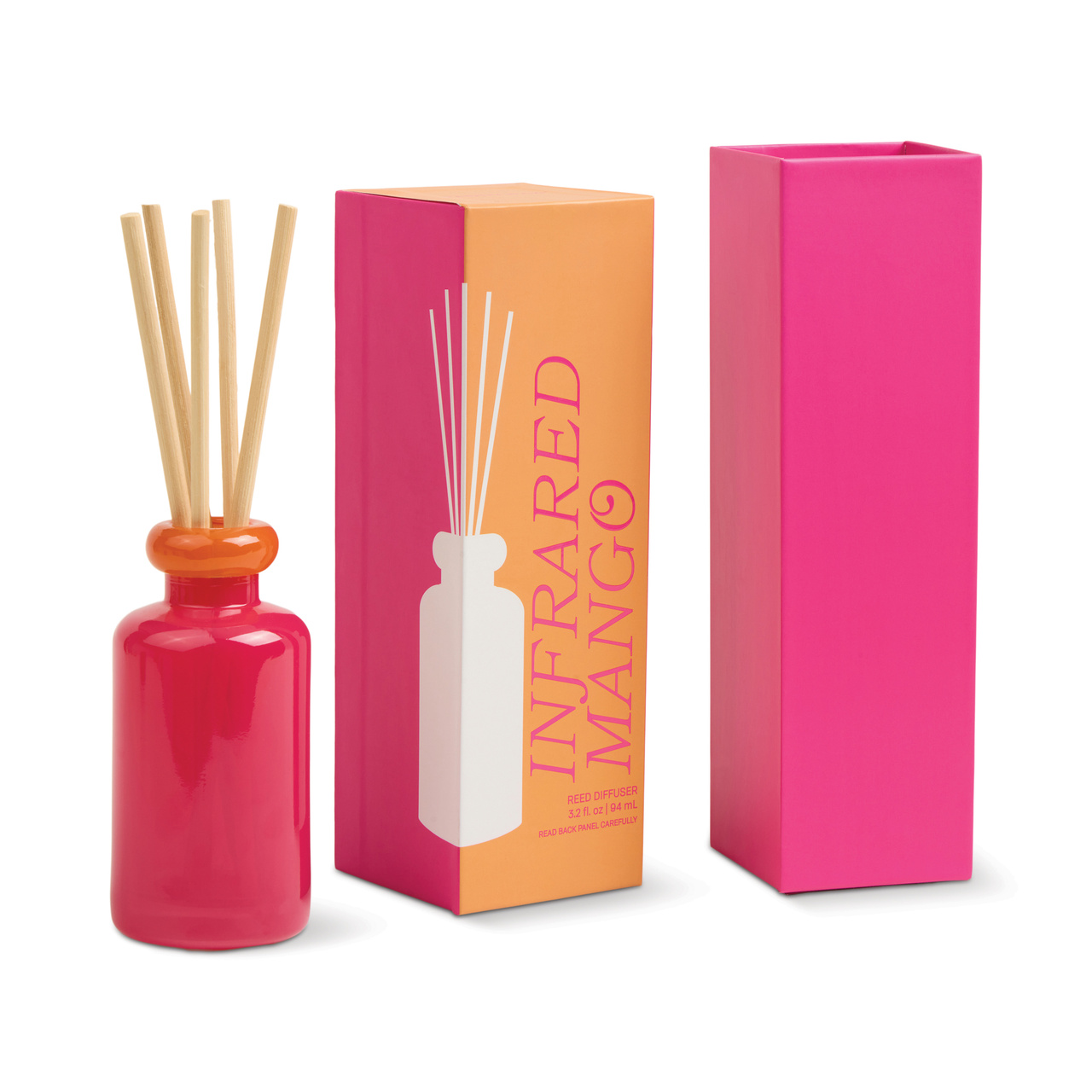 Doftdiffuser Stacked i 2 färgat glas- Hot Pink/Orange - Infraröd Mango
