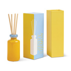 Doftdiffuser Stacked i 2 färgat glas - Gul/ blå - Zesty Lemon