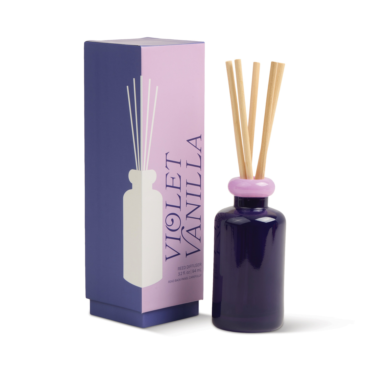 Doftdiffuser Stacked i 2 färgat glas - Lavendel/Mörklilal - Violet Vanilla