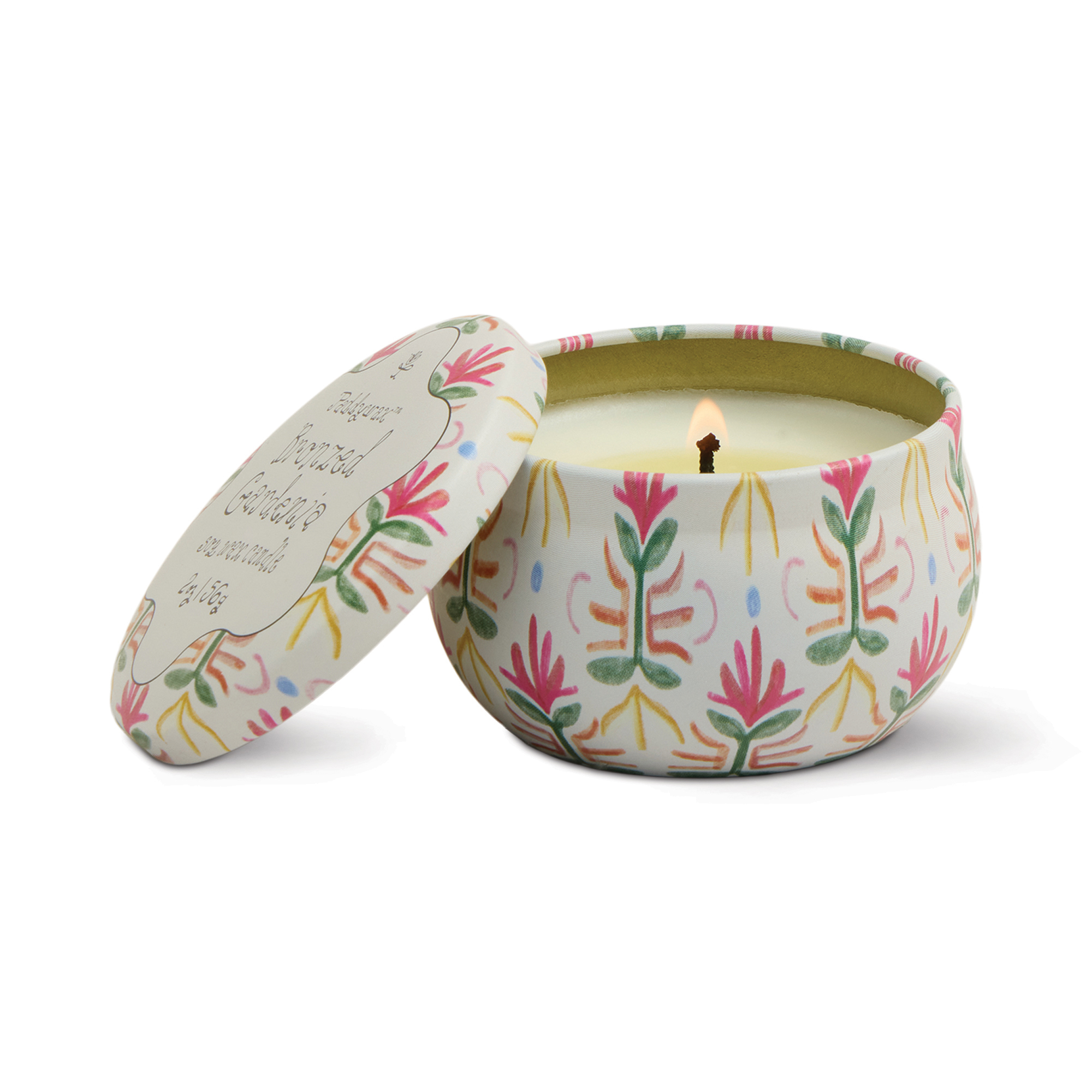 Doftljus mini Tulip i plåtask 56g  -Bronzed Gardenia