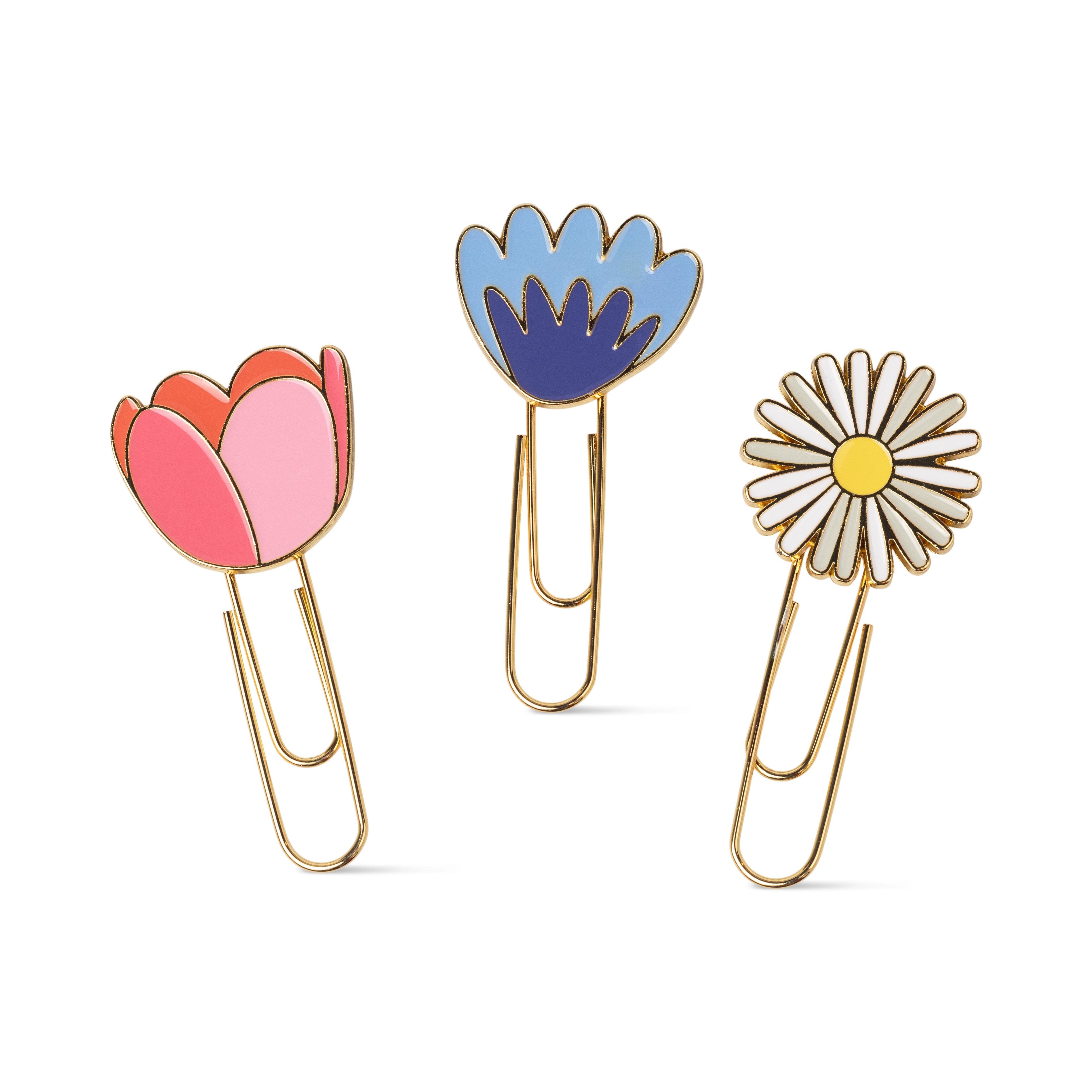 Set med 3 stora gem med motiv– Blommig