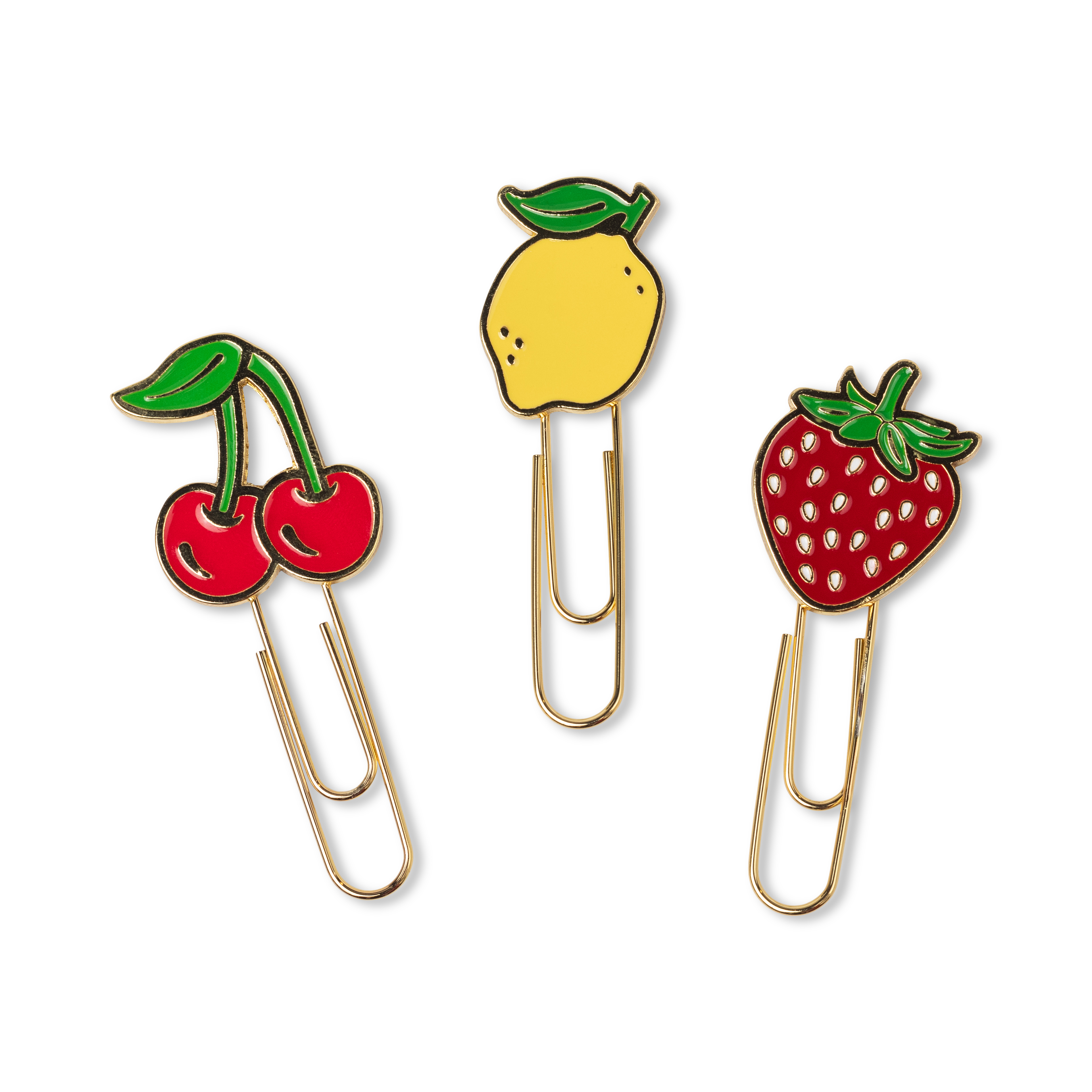 Set med 3 stora gem med motiv– Frukt