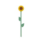 Bokmärke Blomma, Solros, Gul