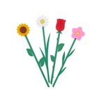 Bokmärke Blomma, Vildros Rosa