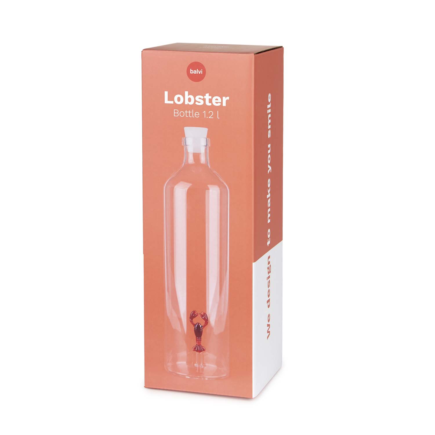 Flaska Atlantis Hummer, 1,2 l Borosilikatglas