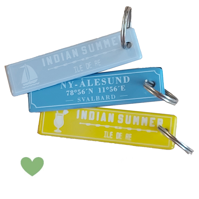 Keyring Enameled panoramic 20x80 mm