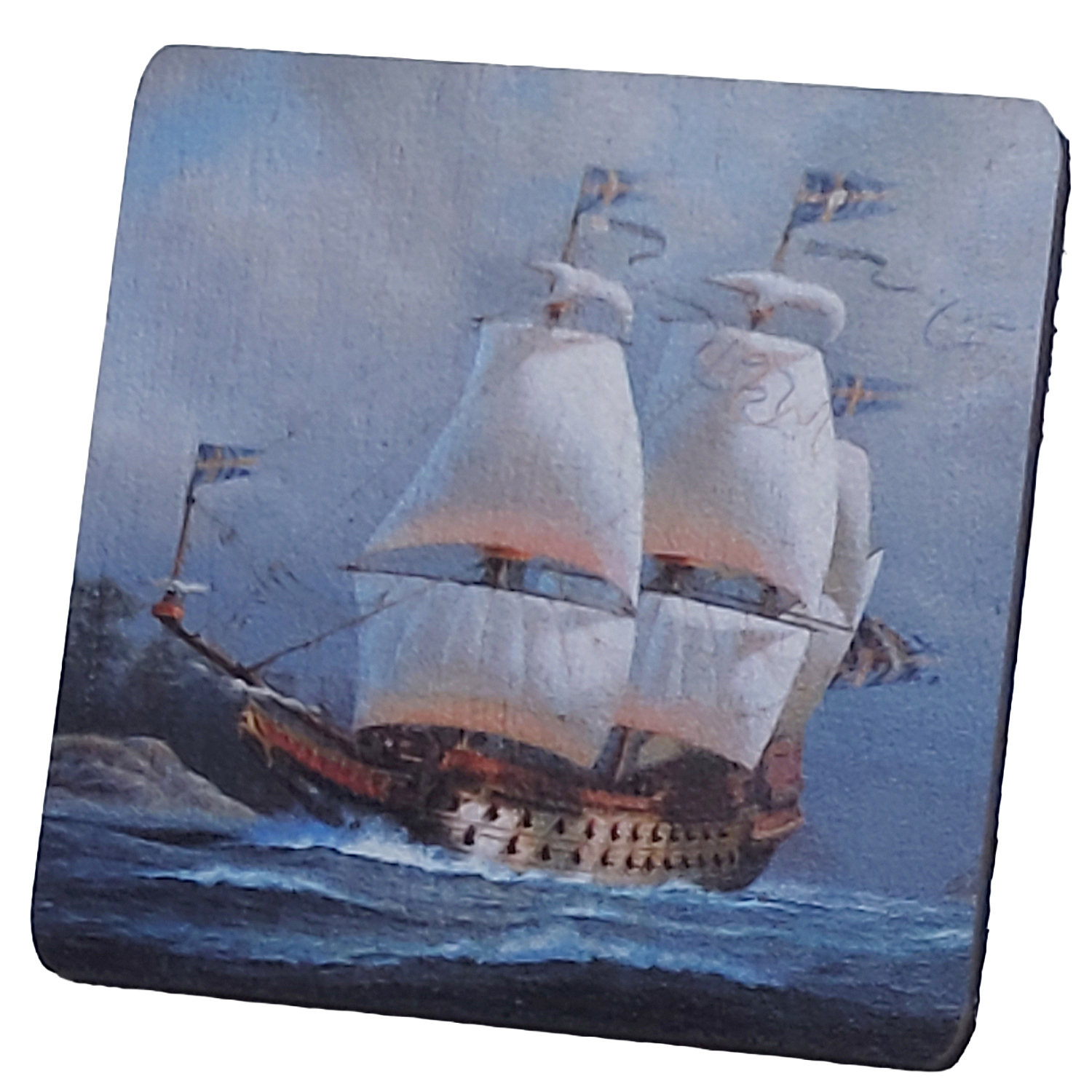 Trämagnet kvadratisk 60x60 mm