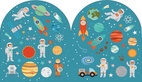 Ritbok med Stickers Rymden