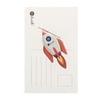 Magnetic bookmark on Postcard Rocket