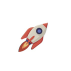 Magnetic bookmark on Postcard Rocket