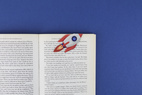 Magnetic bookmark on Postcard Rocket