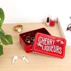 Jewelry Storage Cherry Liqueur, Red Metal