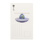 Magnetic bookmark on Postcard UFO