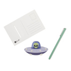 Magnetic bookmark on Postcard UFO