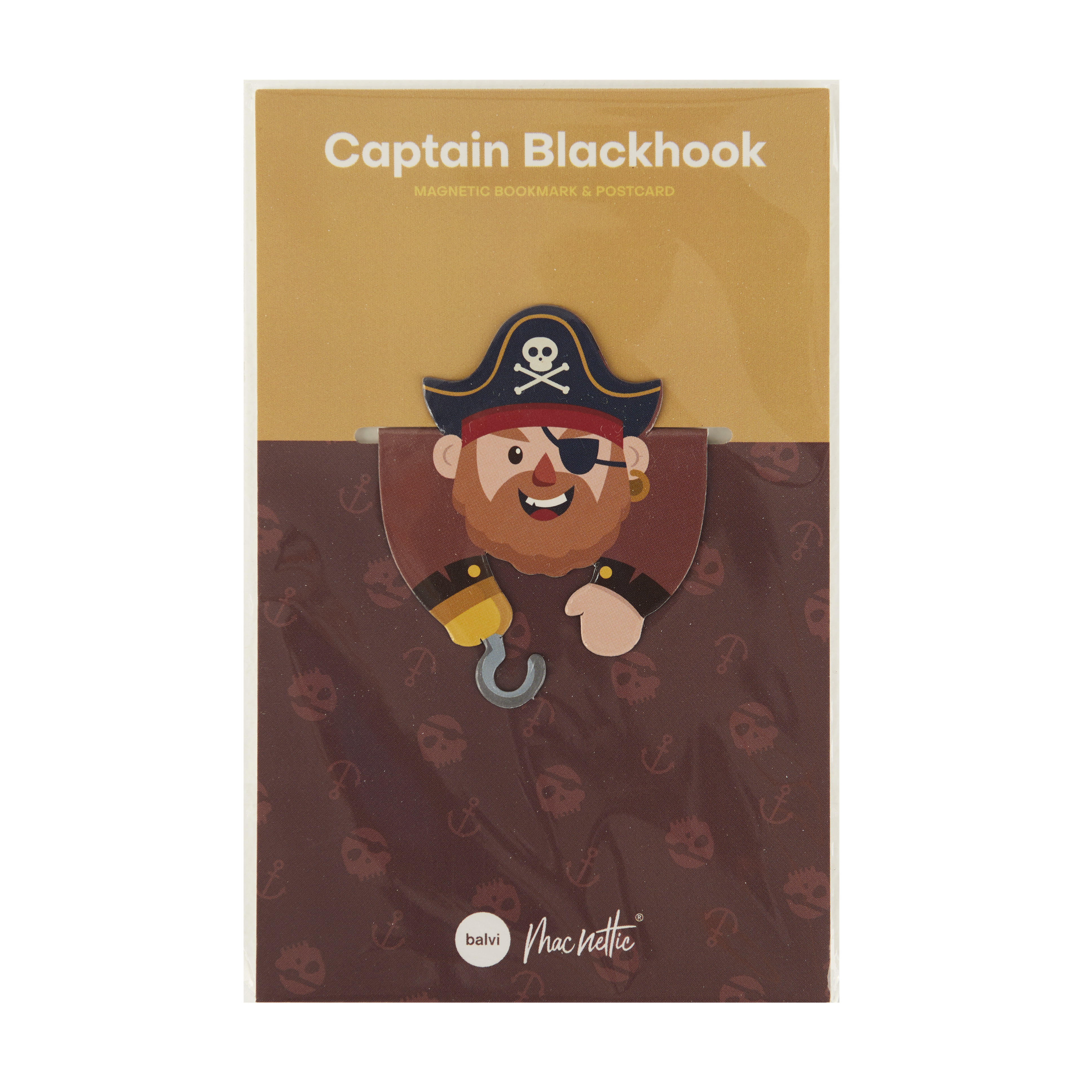 Magnetiskt bokmärke på Vykort Captain Blackhook