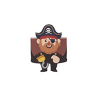 Magnetic bookmark on Postcard Captain Blackhook