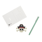 Magnetic bookmark on Postcard Skull