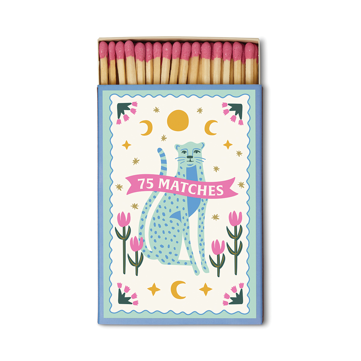 Tändstickor A Dopo Blue Cheetas (75 st) Hot PInk