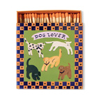 Tändstickor  Stor kvadrastisk ask (125 st) - Dog Lover