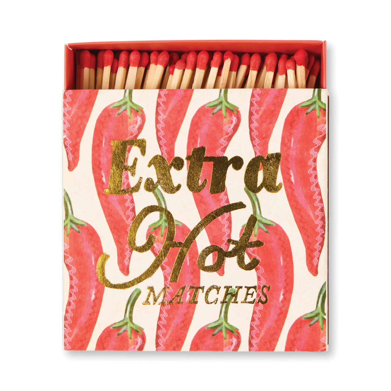 Tändstickor  Stor kvadrastisk ask (125 st) - Extra Hot