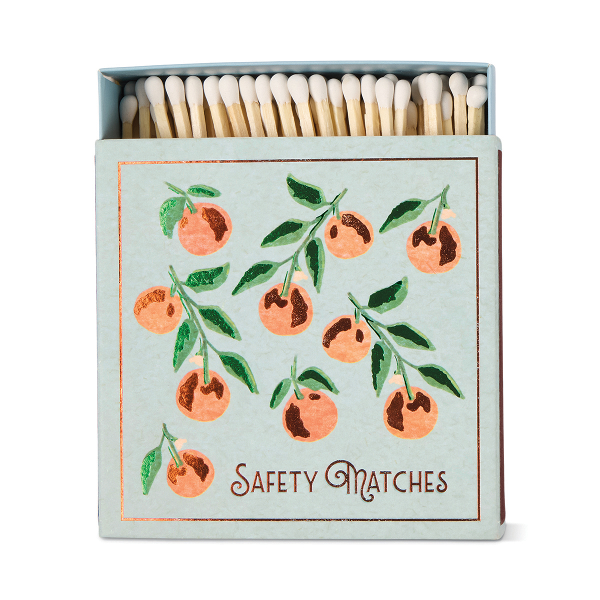 Tändstickor  Stor kvadrastisk ask (125 st) - Oranges