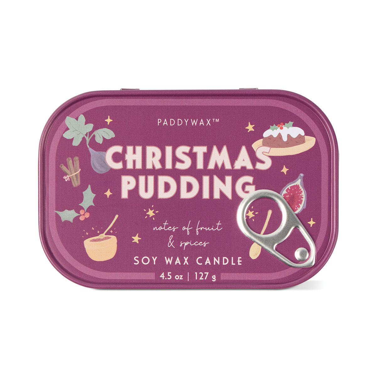 Doftljus i plåtask Bistro - Christmas Pudding