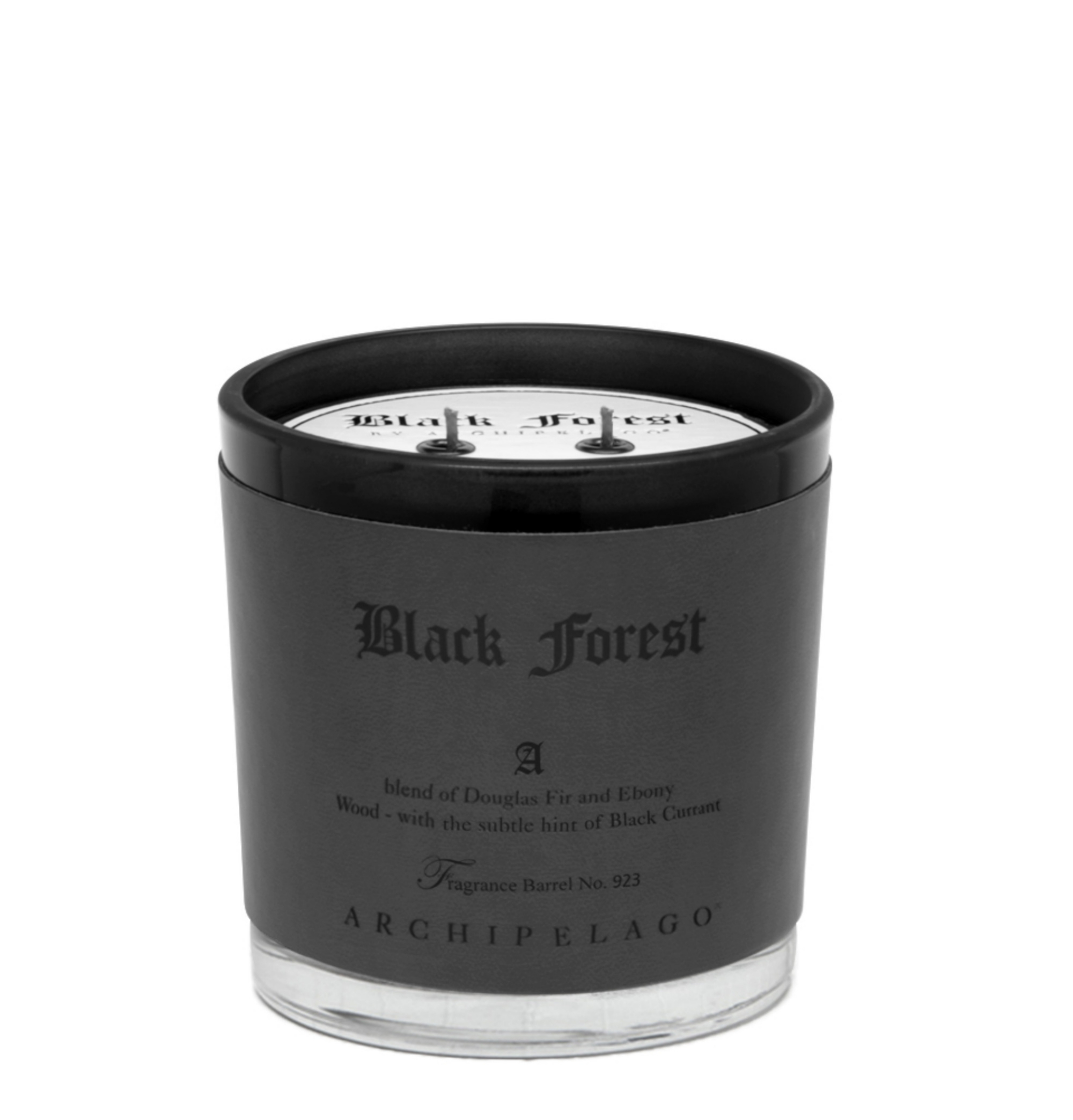 Doftljus Letterpress Black Forest Svart 368 g. 100h