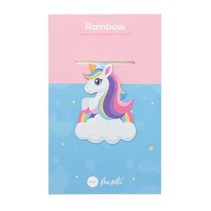 Magnetiskt bokmärke på Vykort Rainbow