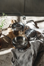 Mini frying pan, 3-layer stainless steel