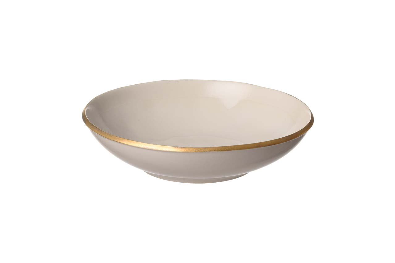 Heirol x Nosse djup tallrik 24 cm Edge, Ivory Gold
