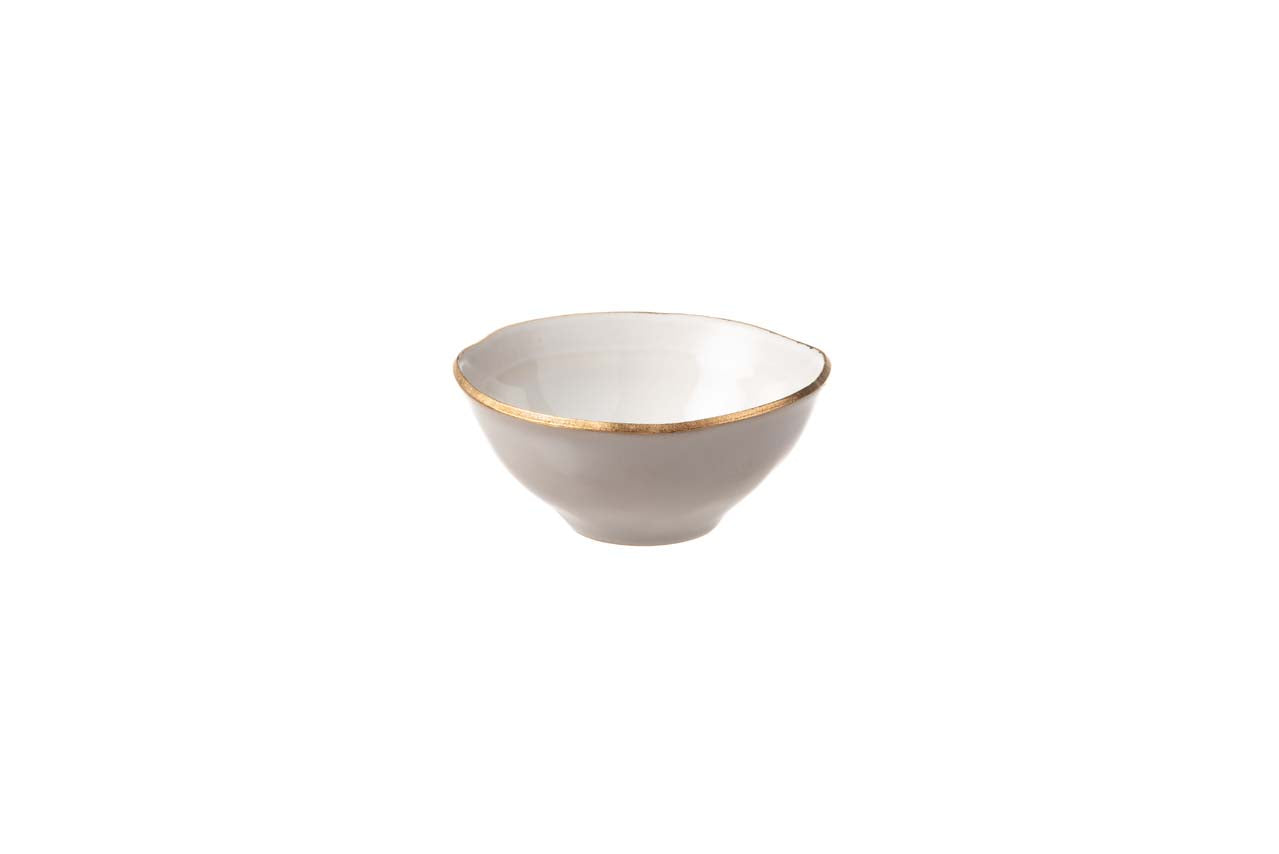 Heirol x Nosse skål 12 cm Edge, Ivory Gold