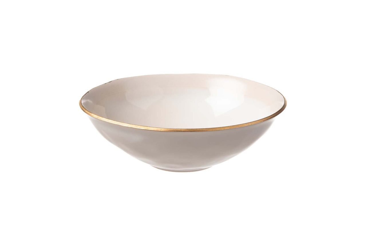 Heirol x Nosse skål 16 cm Edge, Ivory Gold