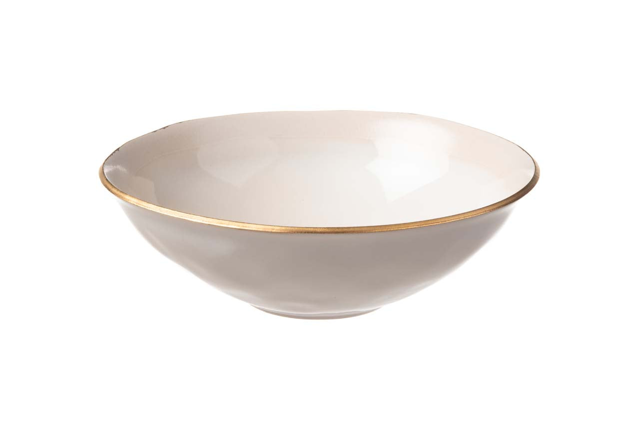 Heirol x Nosse skål 25 cm Edge, Ivory Gold