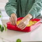 Heirol Silicone baking dish with glass plate 37 cm 3.8 l