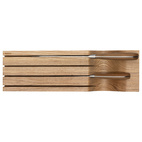 Heirol Knivblock för 4 knivar i låda, Ask, 40,5x12,2x4,2 cm