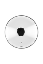 Heirol Glass lid 28 cm with steel knob