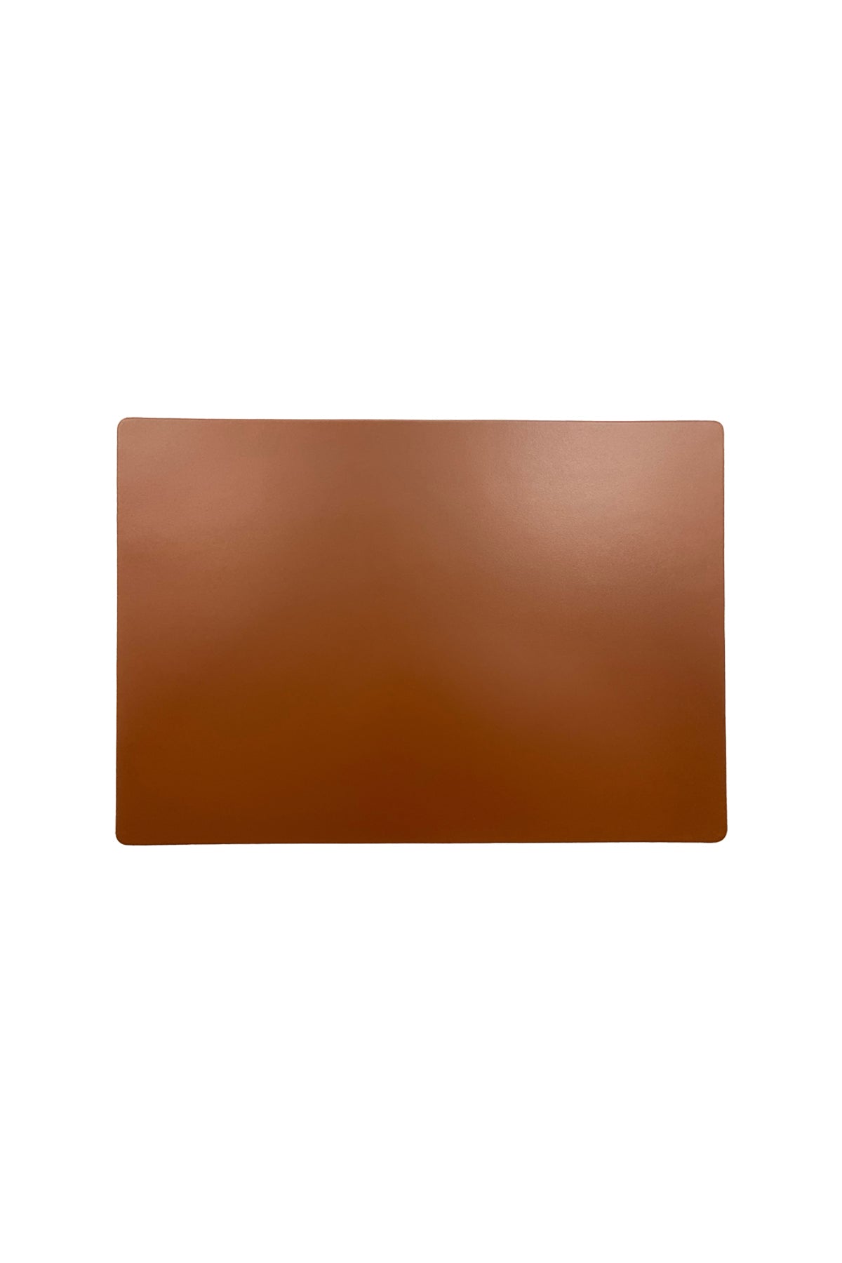 Heirol placemat + leather napkin ring, brown
