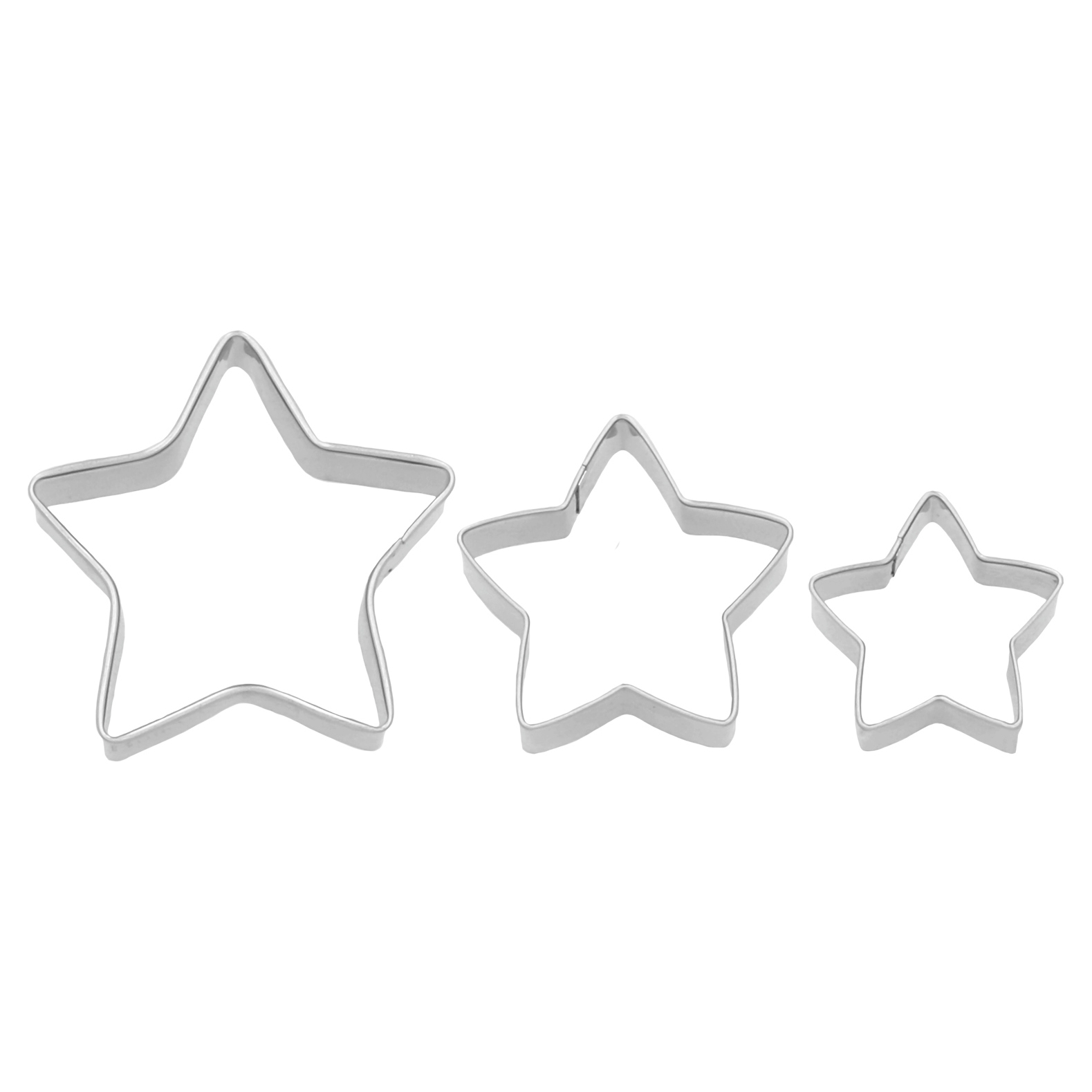 Pepparkaksform Stärna i 3 storlekar