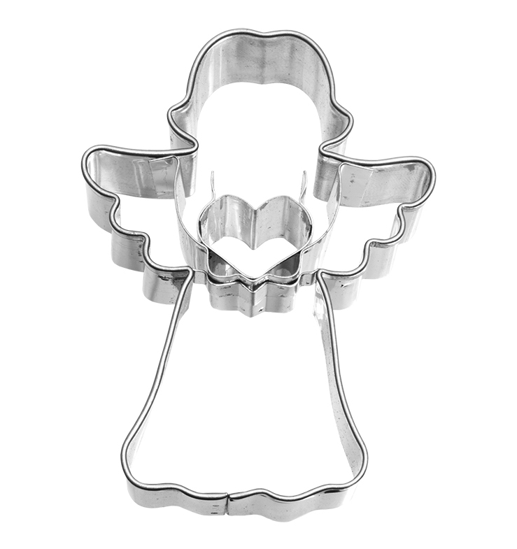 Pepparkaksform Ängel med hjärta 7 cm