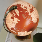*Jordglob Lampa Orange 25cm