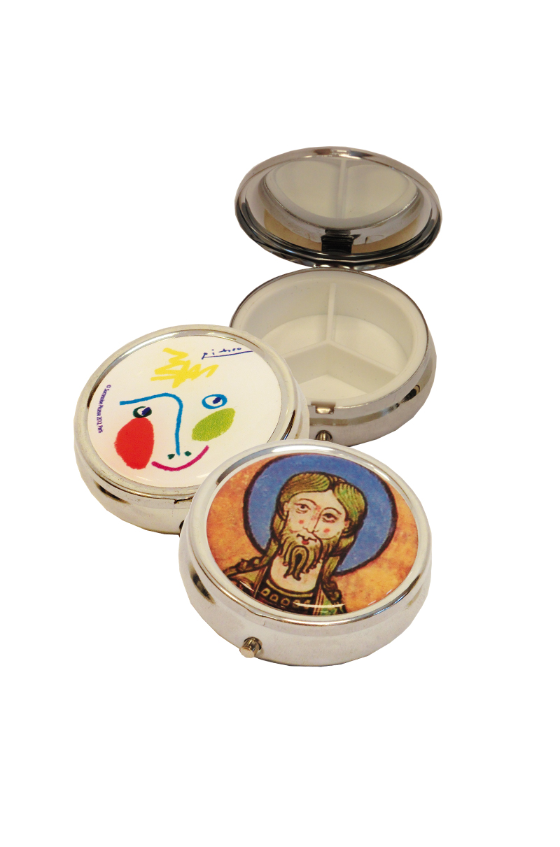 Pillerask, rund 46 mm